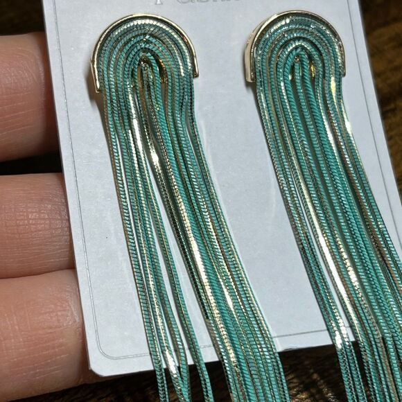 Metal Tassel Drop Earrings - Picture 7 of 10